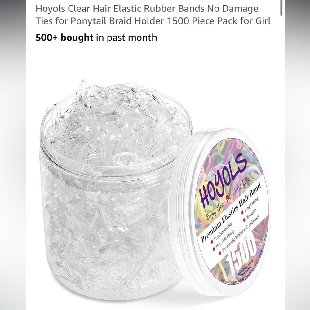 Clear Hair Elastic Rubber Bands
